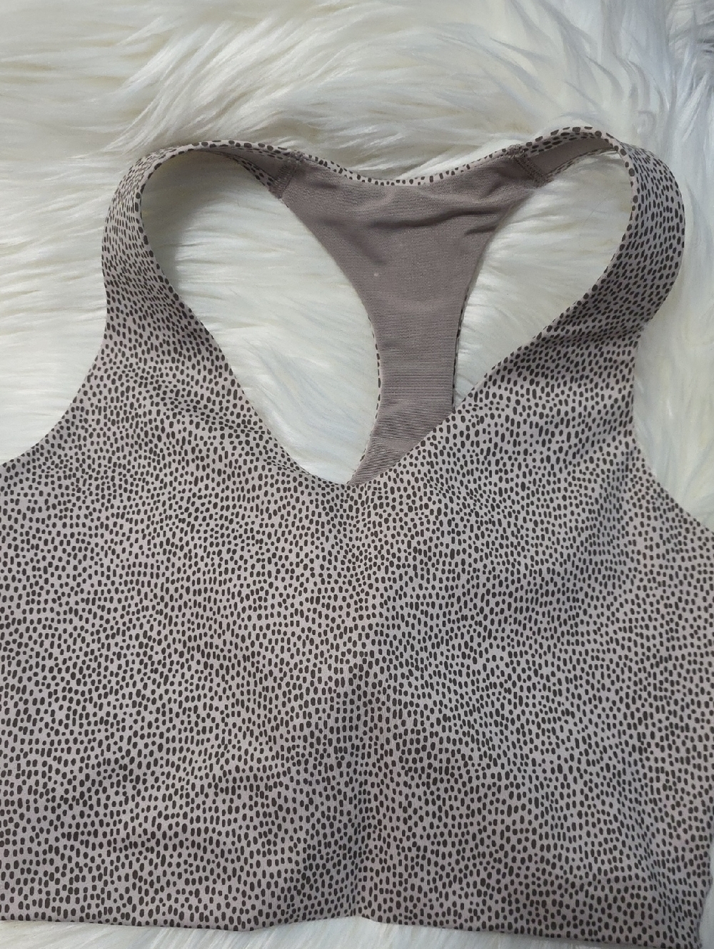 Neutral Speckled Racerback Sports Bra SPANX SZ XL